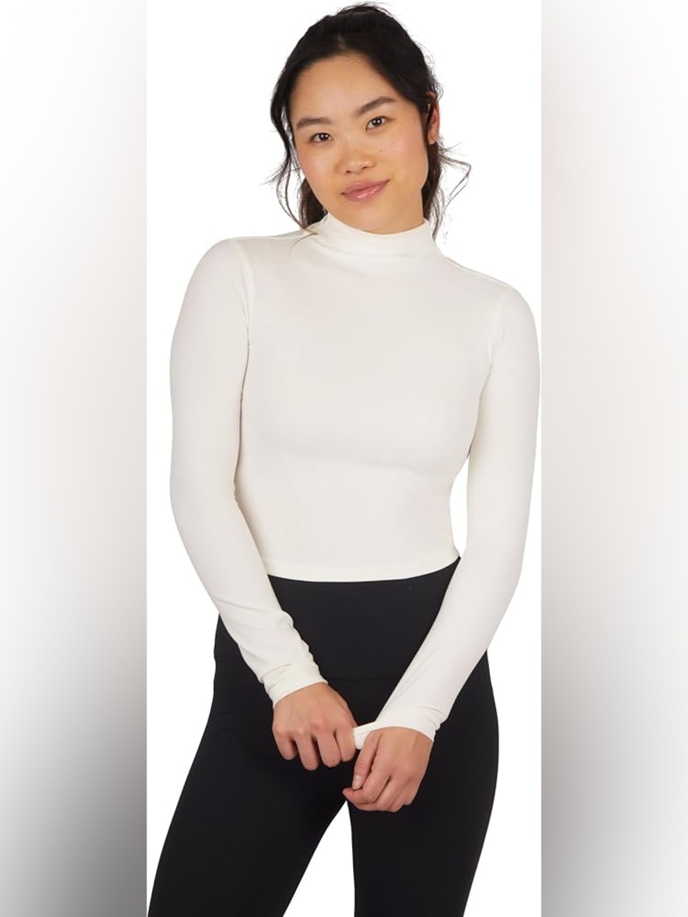 Yogalicious Long-Sleeve Mock Neck Top